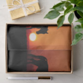 西カウボーイウズサンセット15デコページ 薄葉紙 (ギフト)