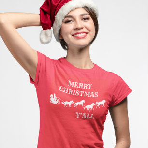 西カウボーイオールメリークリスマス Tシャツ