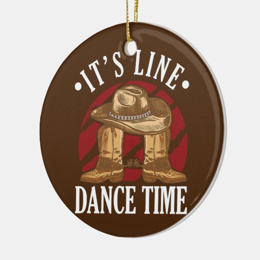 西カウボーイカウボーイブーツダンスシューズそれがライン セラミックオーナメント (左)