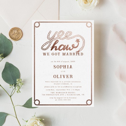 西カウボーイカントリーウェディングエロペメント 招待状