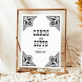 西カウボーイカントリーウェディングカードギフトサイン ポスター