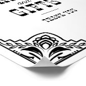 西カウボーイカントリーウェディングカードギフトサイン ポスター (角)