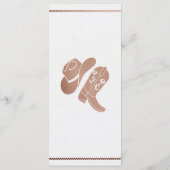 西カウボーイカントリー素朴ズ結婚メニュー メニュー (裏面)