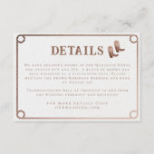 西カウボーイカントリー素朴ズ結婚詳細 エンクロージャーカード (正面)