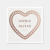 西カウボーイカントリー素朴結婚ズ スタンダードカクテルナプキン (正面)