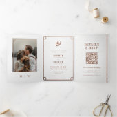 西カウボーイカントリー素朴結婚ズ 三つ折り招待状 (内部)