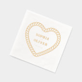 西カウボーイカントリー素朴結婚ズ 箔ナプキン (左)