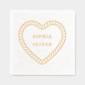 西カウボーイカントリー素朴結婚ズ 箔ナプキン (正面)