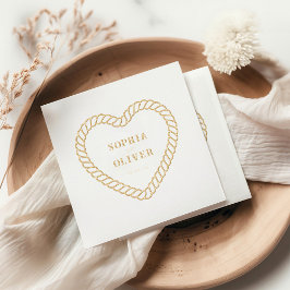 西カウボーイカントリー素朴結婚ズ 箔ナプキン