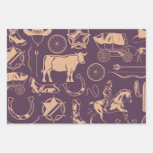 西カウボーイキッズバースデーパーティー ラッピングペーパーシート (正面2)