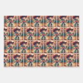 西カウボーイキッドクリスマス ラッピングペーパーシート (正面3)