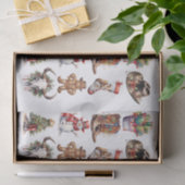 西カウボーイクリスマスウォーター色 薄葉紙 (ギフト)