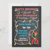 西カウボーイクリスマスパーティの招待状 招待状 (正面)