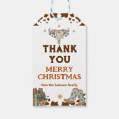 西カウボーイクリスマスパーティーありがとう ギフトタグ (裏面)