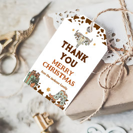 西カウボーイクリスマスパーティーありがとう ギフトタグ