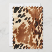 西カウボーイクリームブラウンブラックコウィドブーツハット 招待状 (裏面)