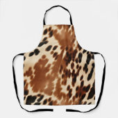 西カウボーイクリームブラウンブラックコウィド エプロン (正面)