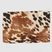 西カウボーイクリームブラウンブラックコウィド ゴルフタオル (横)