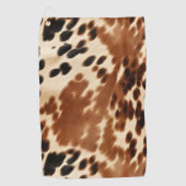 西カウボーイクリームブラウンブラックコウィド ゴルフタオル (正面)