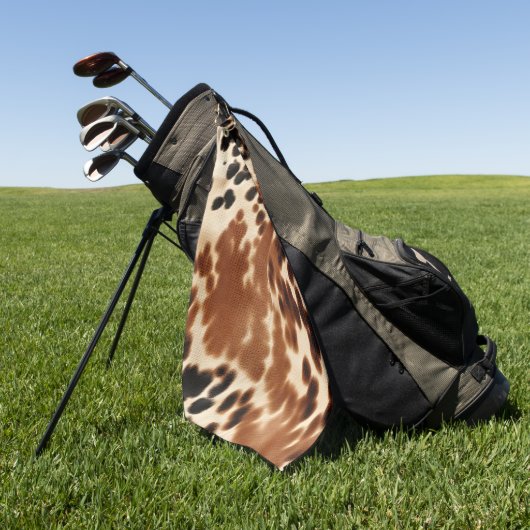 西カウボーイクリームブラウンブラックコウィド ゴルフタオル (グリーン)