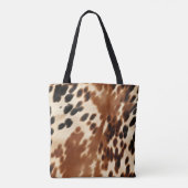 西カウボーイクリームブラウンブラックコウィド トートバッグ (裏面)