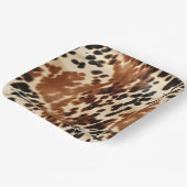 西カウボーイクリームブラウンブラックコウィド ペーパープレート (傾斜あり)