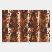 西カウボーイクリームブラウンブラックコウィド ラッピングペーパーシート (正面3)