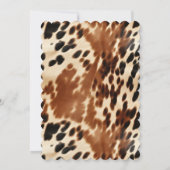 西カウボーイクリームブラウンブラックコウィド 招待状 (裏面)