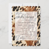 西カウボーイクリームブラウンブラックコウィド 招待状 (正面)