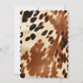 西カウボーイクリームブラウンブラックコウィド 招待状 (裏面)