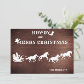 西カウボーイサンタスレートホースクリスマスホリデー シーズンカード (スタンド正面)