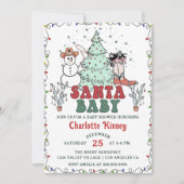 西カウボーイサンタベビークリスマスベビーシャワー 招待状 (正面)