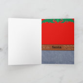 西カウボーイサンタベルトバックルレッドシャツジーンズ カード (内部)