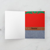 西カウボーイサンタレッドシャツジーンズベルトバックル カード (内部)