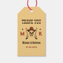 西カウボーイスカルモノグラムカントリーウェディング ギフトタグ