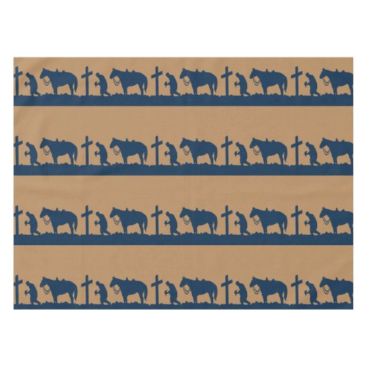 西カウボーイズ祈りの言葉テーブルクロス テーブルクロス (正面(横))