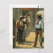 西カウボーイズ馬マンカントリー・ヴィンテージのポスター ポストカード (正面/裏面)