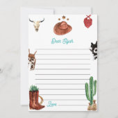 西カウボーイタイムカプセルノートメッセージカード サンキューカード (正面)