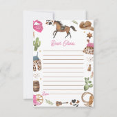 西カウボーイタイムカプセルノートメッセージカード サンキューカード (正面)