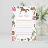 西カウボーイタイムカプセルノートメッセージカード サンキューカード (スタンド正面)