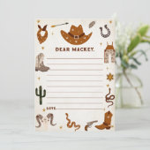 西カウボーイタイムカプセルノートメッセージカード 招待状 (スタンド正面)