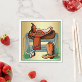 西カウボーイチャンピオンパパサドルブーツロープ スタンダードカクテルナプキン (インサイチュ)