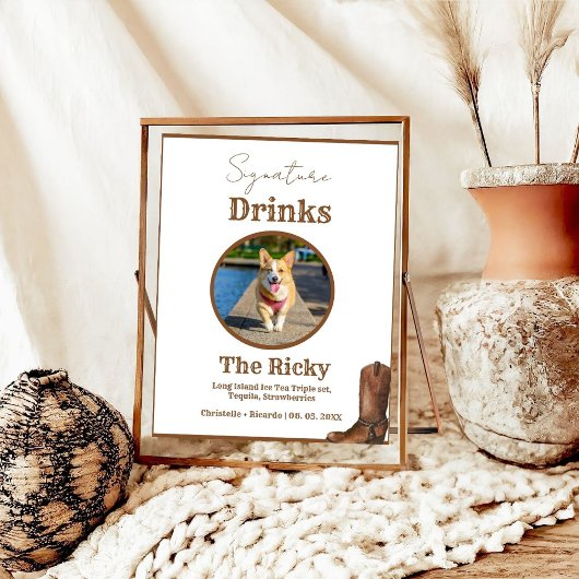 西カウボーイドッグのシグニチャー結婚ドリンクのバー ポスター