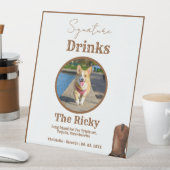 西カウボーイドッグのシグニチャー結婚ドリンクのバー 台座サイン (インサイチュ)