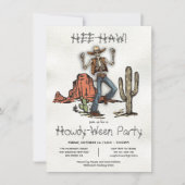 西カウボーイハウディウィーンパーティーハロウィーン 招待状 (正面)