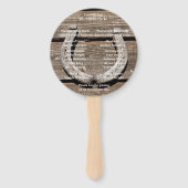 西カウボーイハットとブーツ馬蹄型結婚のファン ハンドファン (裏面)