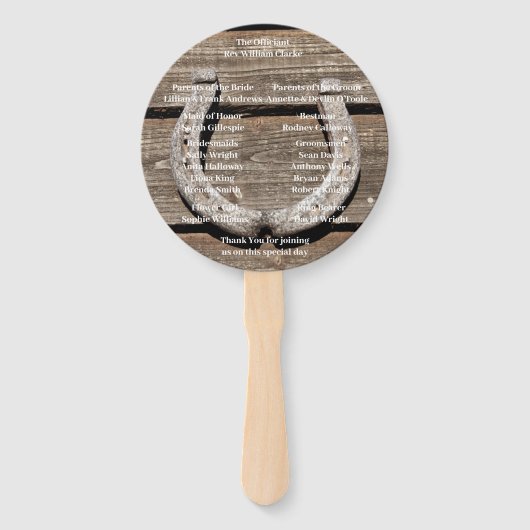 西カウボーイハットとブーツ馬蹄型結婚のファン ハンドファン (裏面)