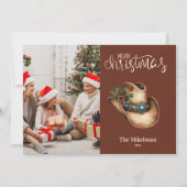 西カウボーイハットクリスマスフォト シーズンカード (正面)