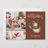 西カウボーイハットクリスマス2写真 シーズンカード (正面)