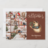 西カウボーイハットクリスマス8写真 シーズンカード (正面)